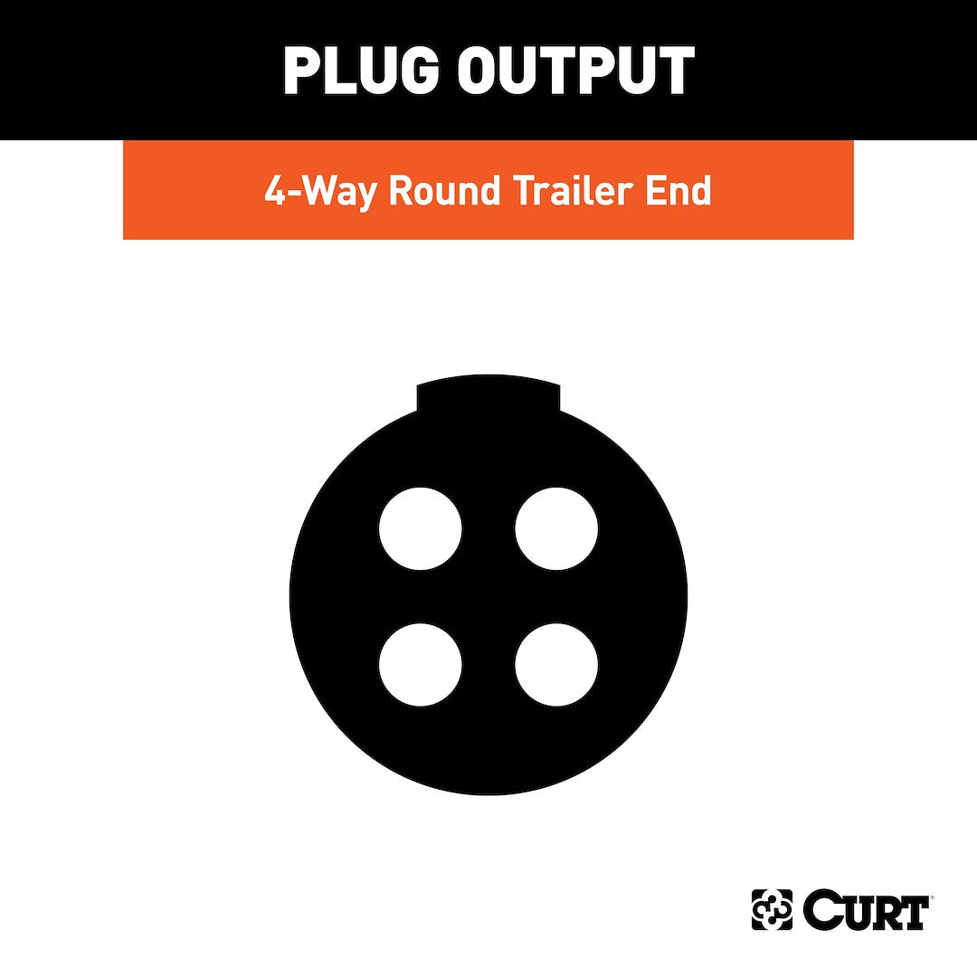 CURT Semi-universal 4 Round Trailer Wiring Connector (58060)