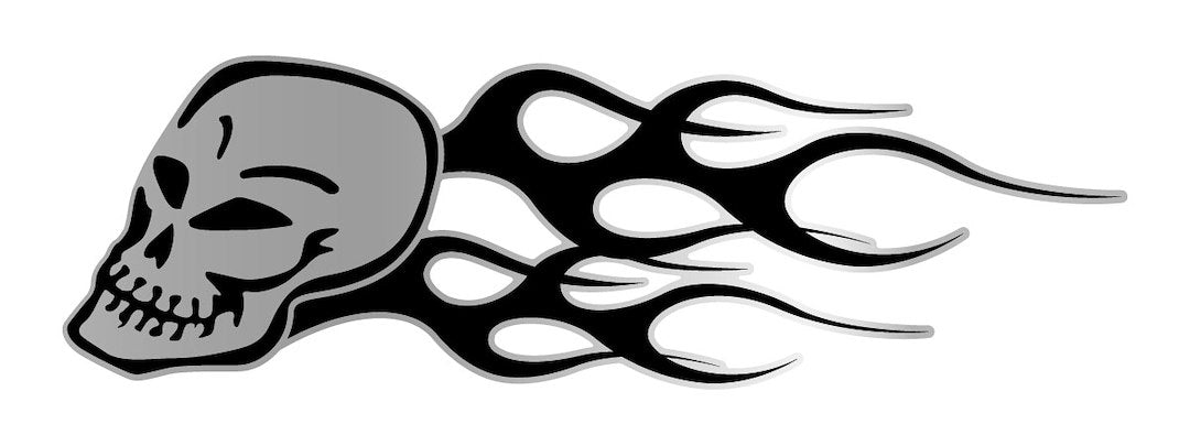 Trimbrite T1952 Steel Effects Skull Decal