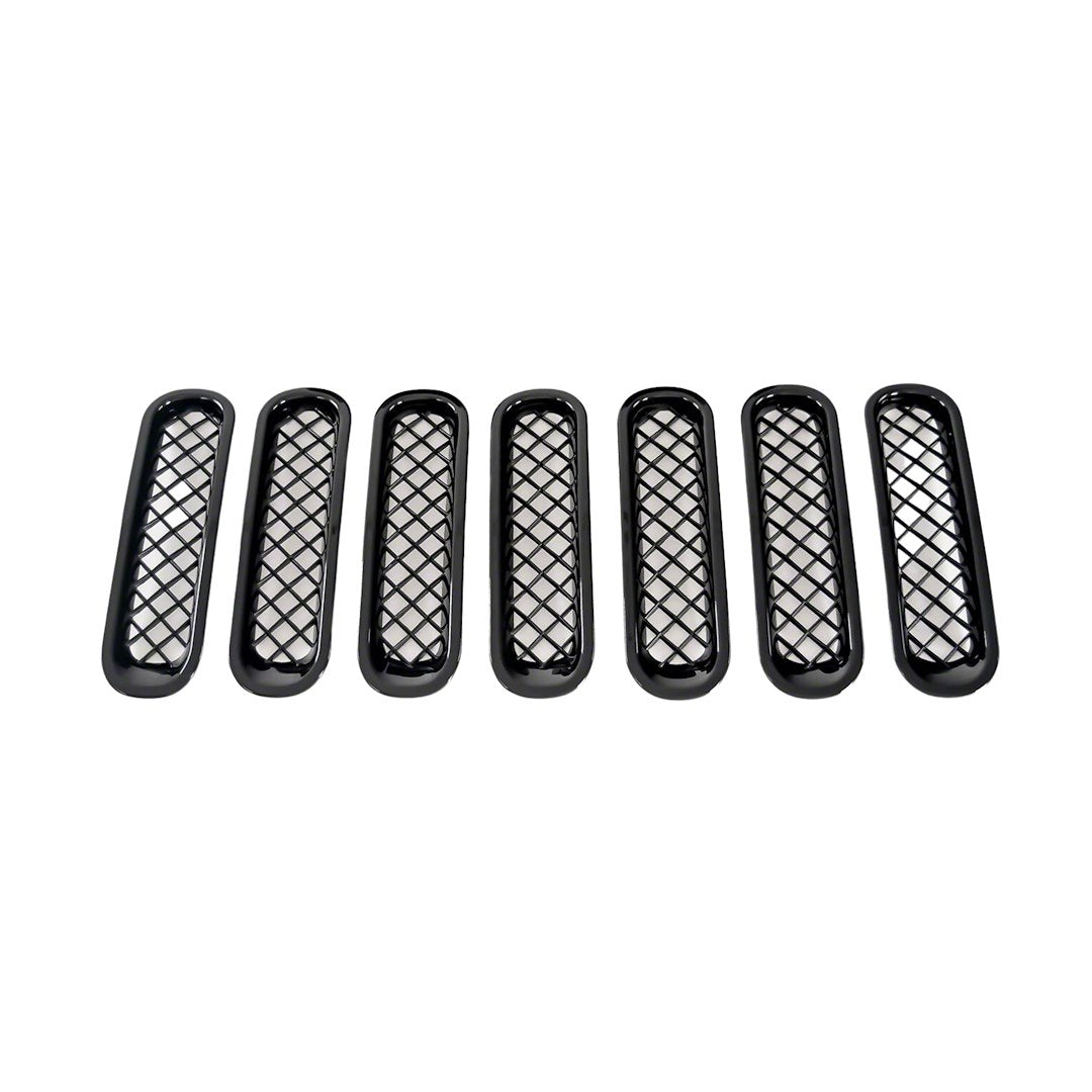 Coast To Coast GI414BLK Wrangler JK Black Mesh Grille Overlay - image 1