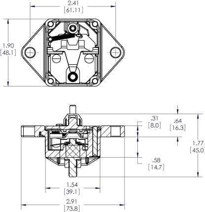 Blue Sea 7084-BSS 60A Thermal Circuit Breaker