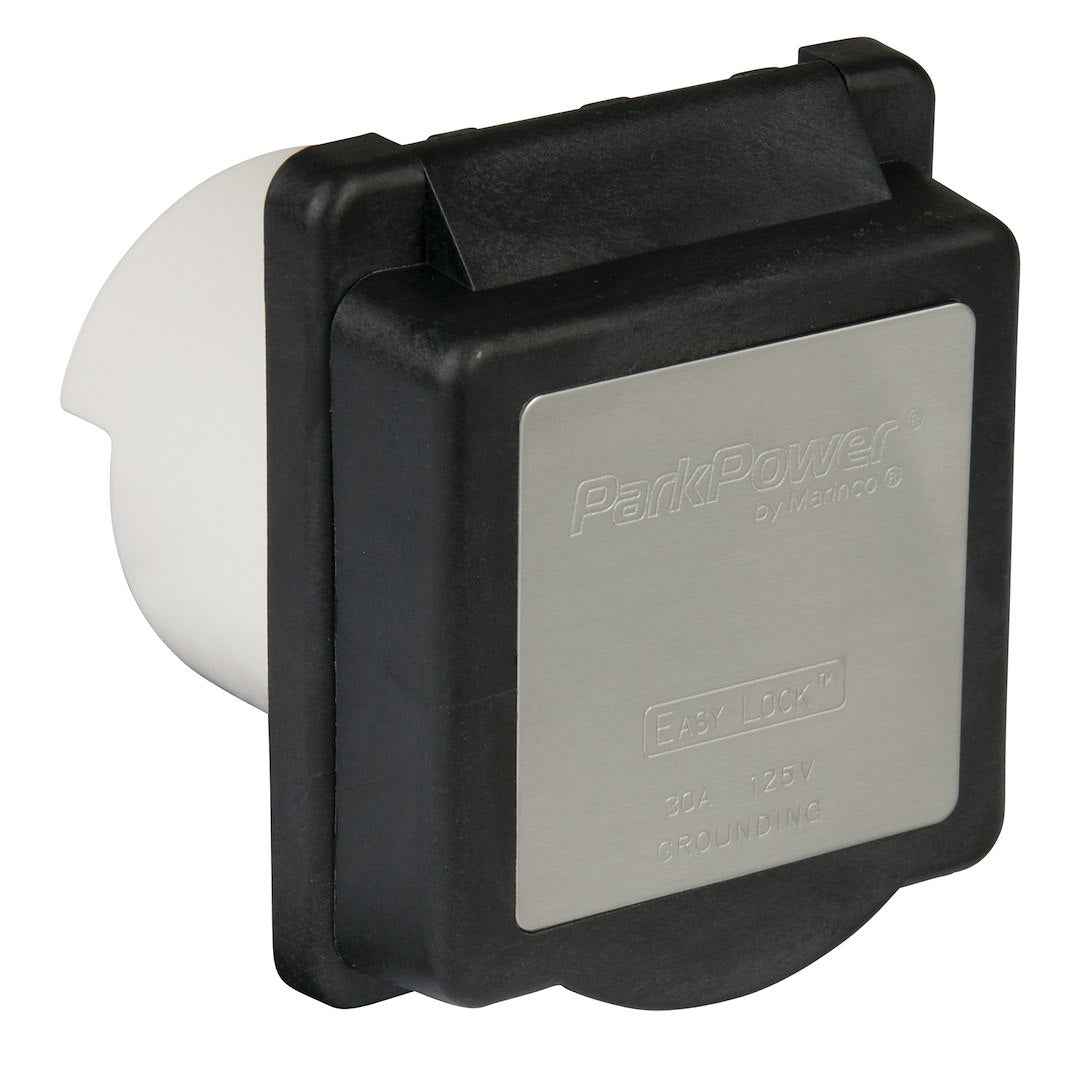 Marinco 301ELRV.BLK Power Inlet Port - Black