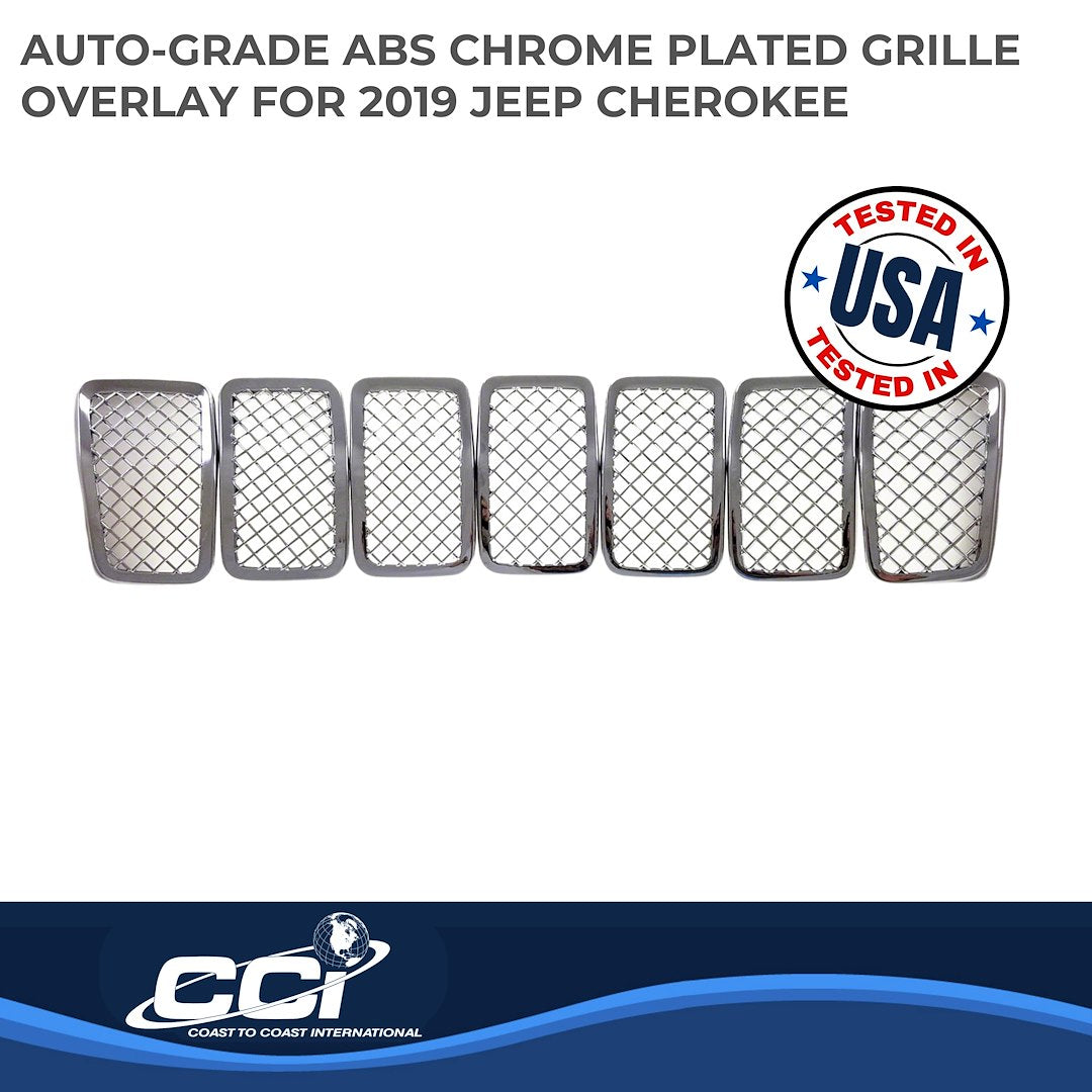 Coast To Coast GI485 Cherokee Chrome Mesh Grille Overlay - image 2