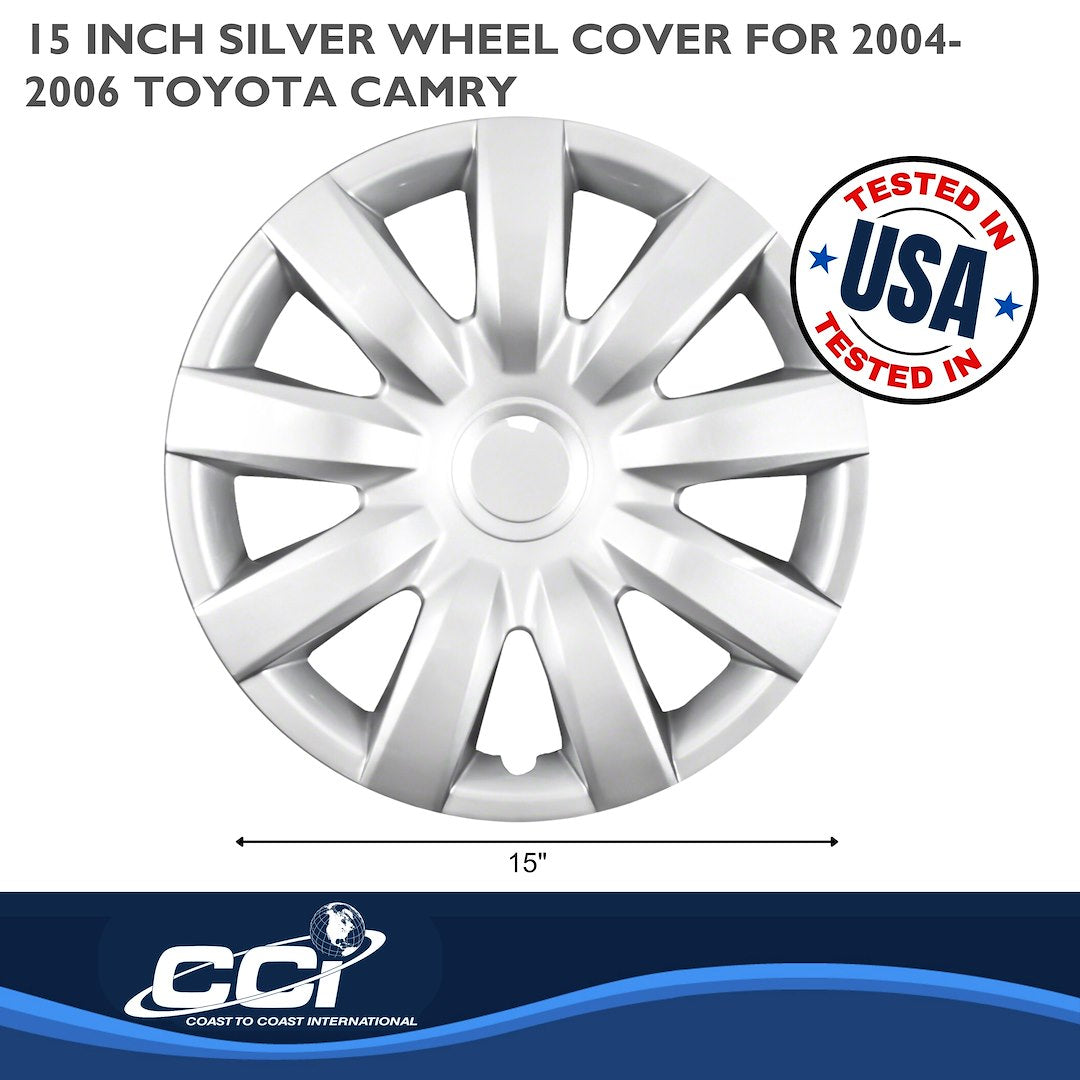 Coast To Coast 42315S Camry Silver 9-Spoke Wheel Covers - image 2