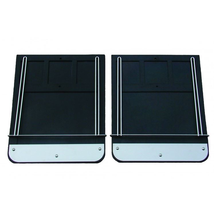 Go Industries 70733 Rubber Dually Mud Flaps with Brackets