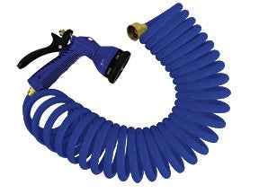 WhiteCap P-0440B Coiled Boat Washdown Hose - 15 ft, With Nozzle