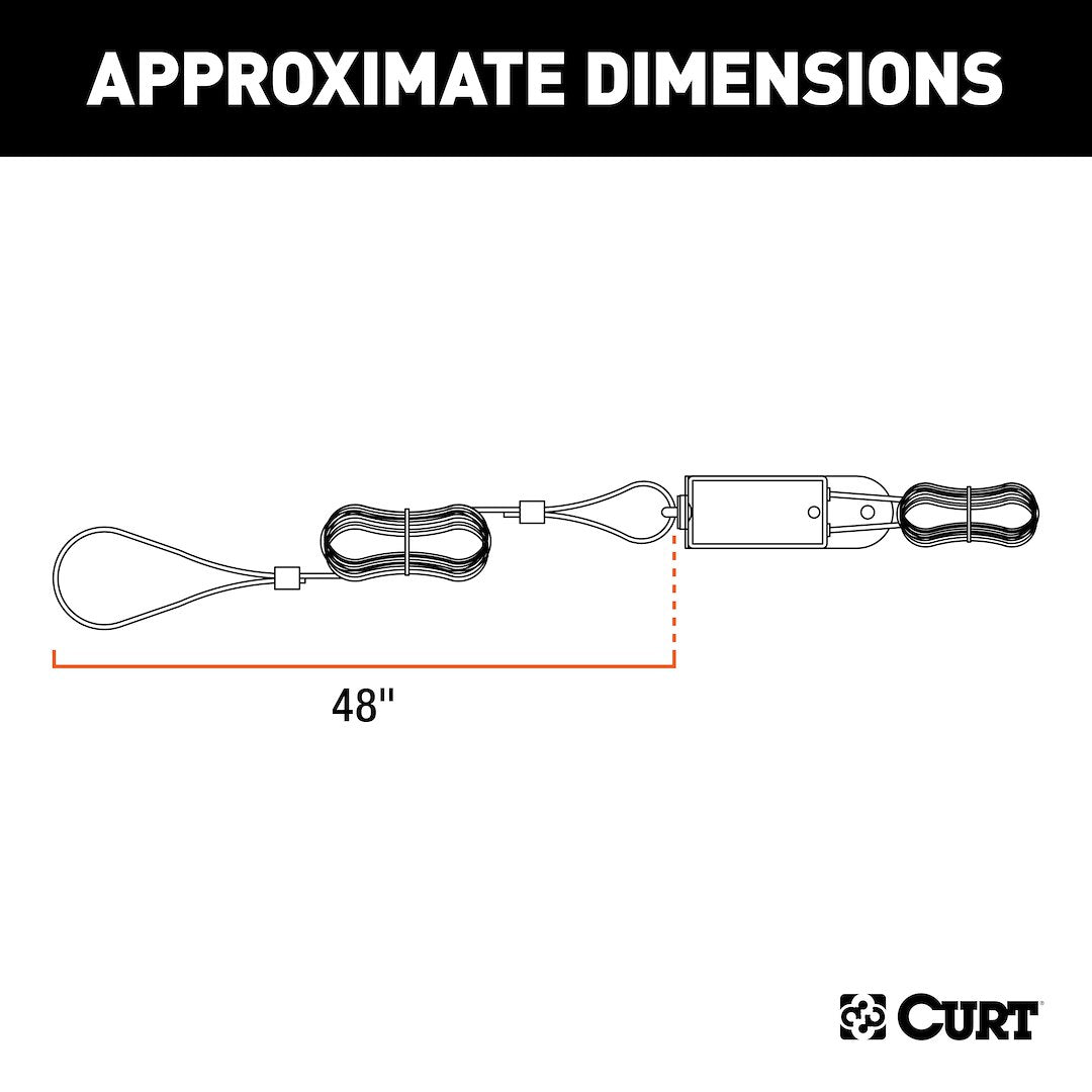 CURT Trailer Breakaway System Switch (52010) – Cable Length: 48 Inch