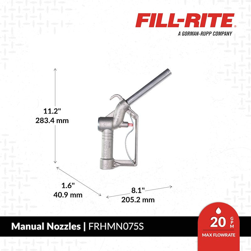 Fill-Rite FRHMN075S Manual Fuel Nozzle - 3/4 in NPT