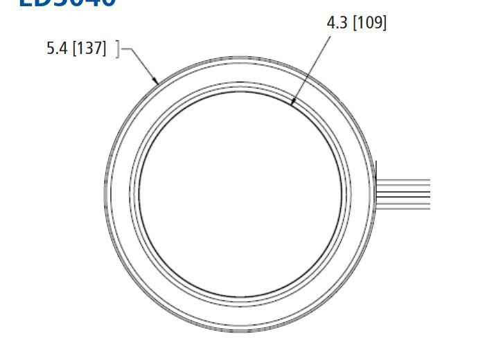 Ecco ED3040AW Round Grommet-Mount LED Warning Light