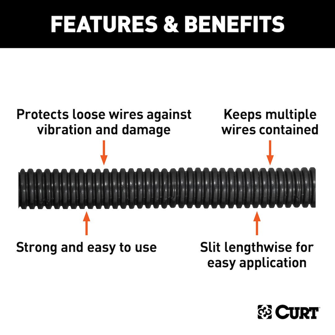 CURT Wire Loom (59827) – Length: 25 Feet