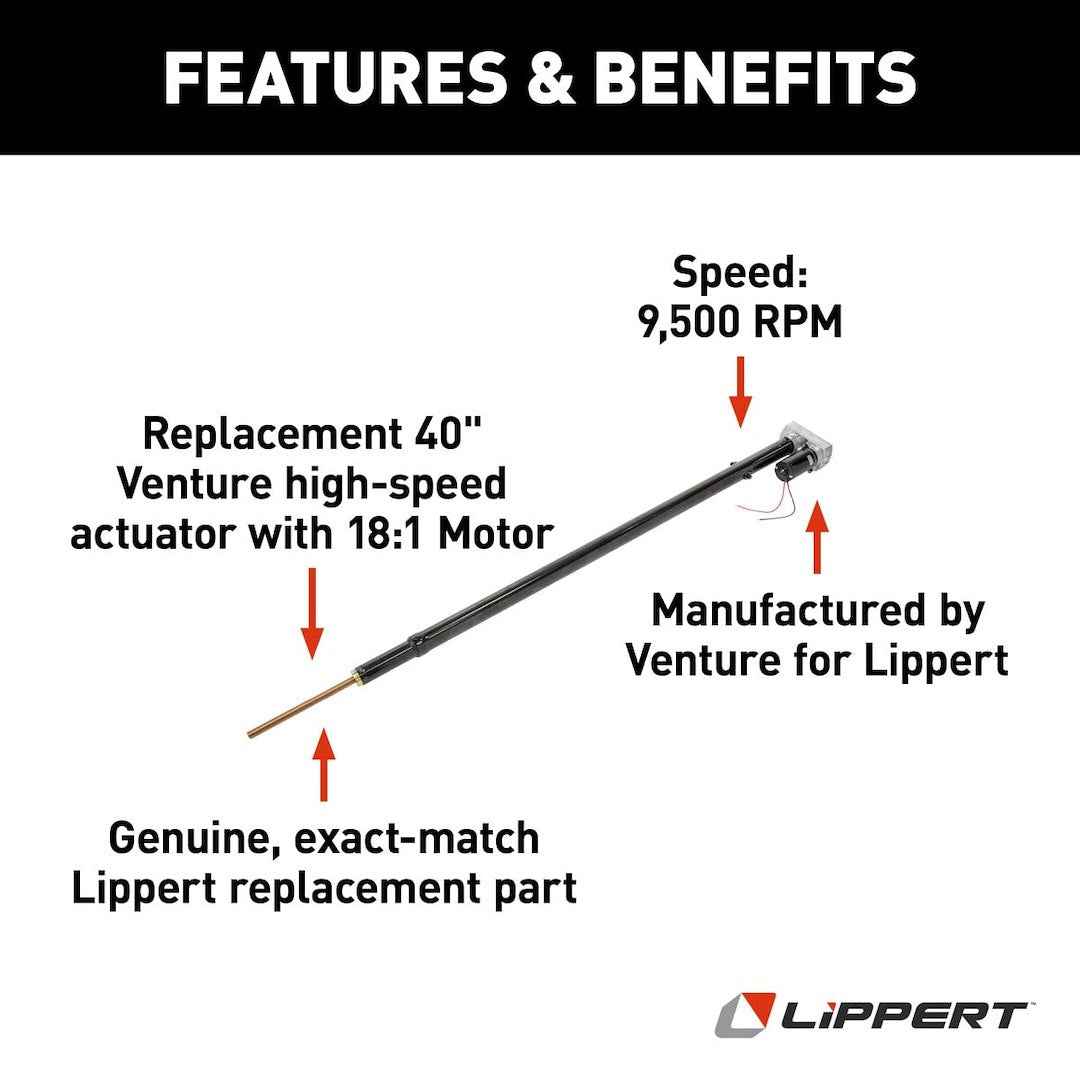 Lippert Components 168956 Slide Out Linear Actuator - 12 Volt