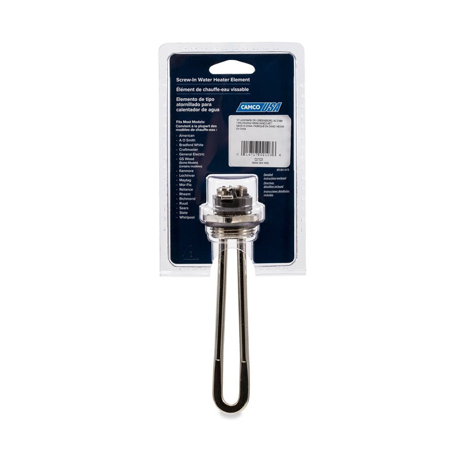 Camco Water Heater Element (02103) – Voltage Rating: 120 Volt