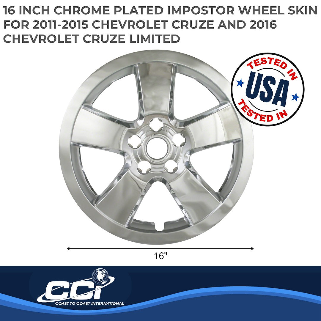 Coast To Coast IMP375X Chrome Cruze Impostor Wheel Skins - image 2