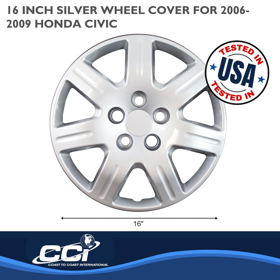 Coast To Coast 45216S Civic 16-Inch Silver Wheel Covers - image 2