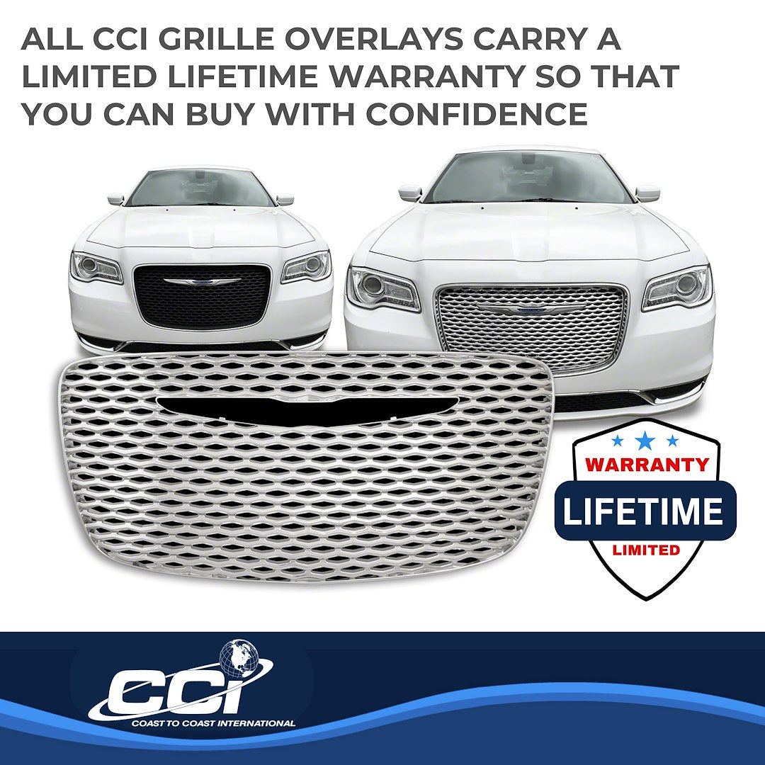 Coast To Coast GI140 Chrome Chrysler 300 Grille Overlay - image 3