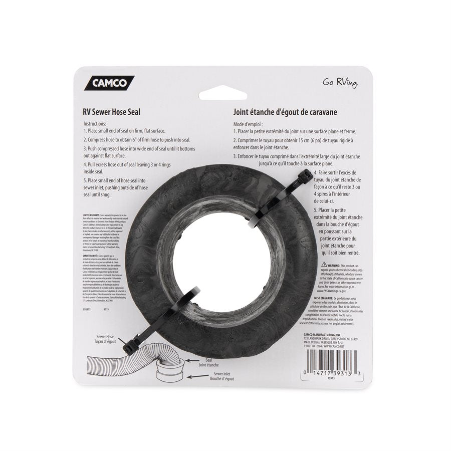 Camco Sewer Hose Seal (39313) – Diameter (In): 4 Inch X 3 Inch
