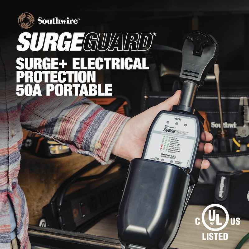 Surge Guard 44390 Portable RV Surge Protector – 50 Amp