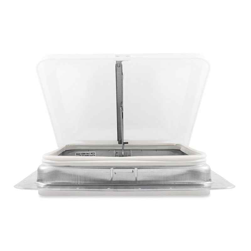 Manual Roof Vent – 14" x 14", White Lid, Aluminum Base, No Fan