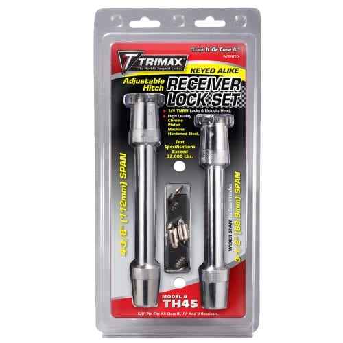 Trimax Locks TH45 Locking Hitch Pin Set of 2 - 5/8 in, 3-1/2 in Long