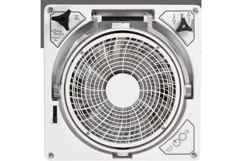 MaxxAir 00-61000 Manual-Lift Roof Vent Fan - White