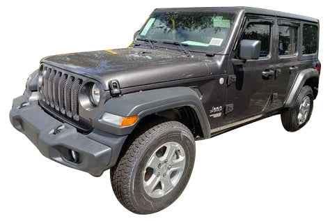 TrailFX 4250H Tape-On Window Rain Guards - 4-Piece Smoke