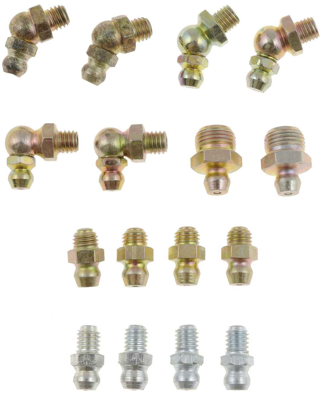 Dorman 13574 Brass Grease Fittings, 16-Piece Assortment