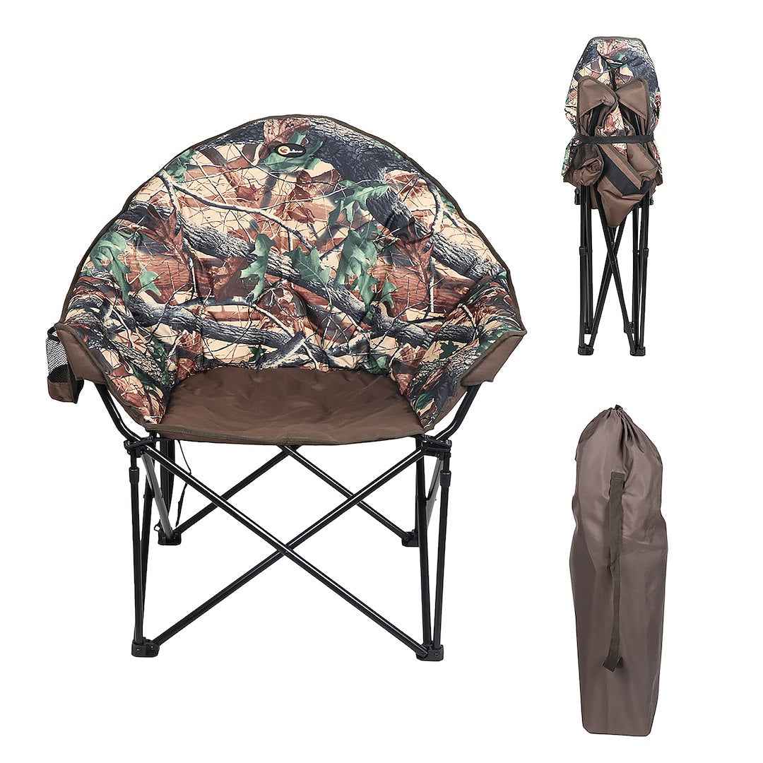 Faulkner 52285H Folding Camping Chair - Camouflage, 300 lb
