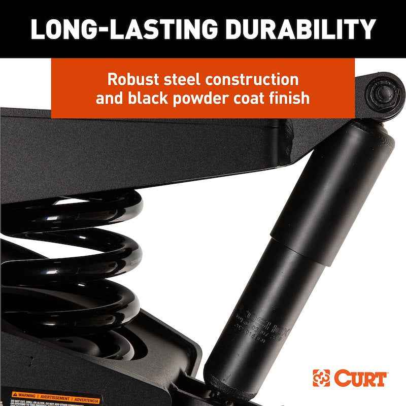 CURT 2024044568 Helux Air-Ride Gooseneck Fifth Wheel Trailer Hitch Pin Box