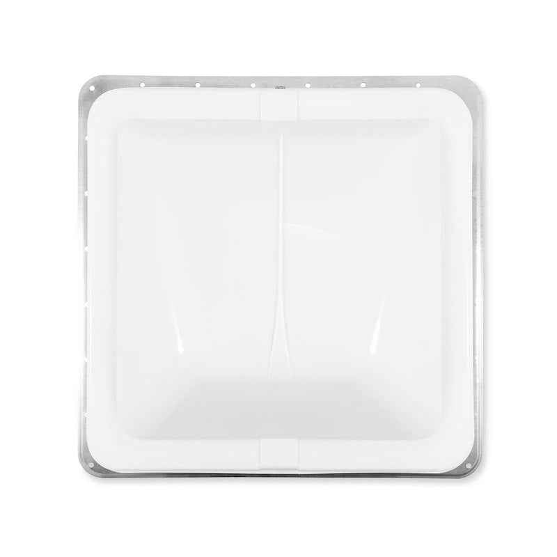 Manual Roof Vent – 14" x 14", White Lid, Aluminum Base, No Fan