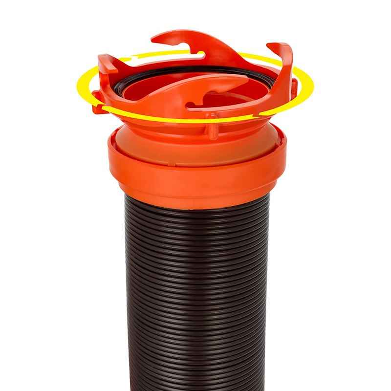 Camco 39764 RhinoFLEX 10' RV Sewer Hose with Swivel Fittings & Locking Rings