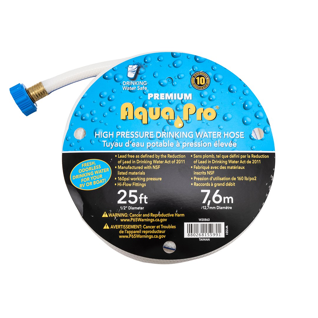 Aqua Pro 25 Feet 160 PSI Fresh Water Hose W20863 – Length: 25 Feet
