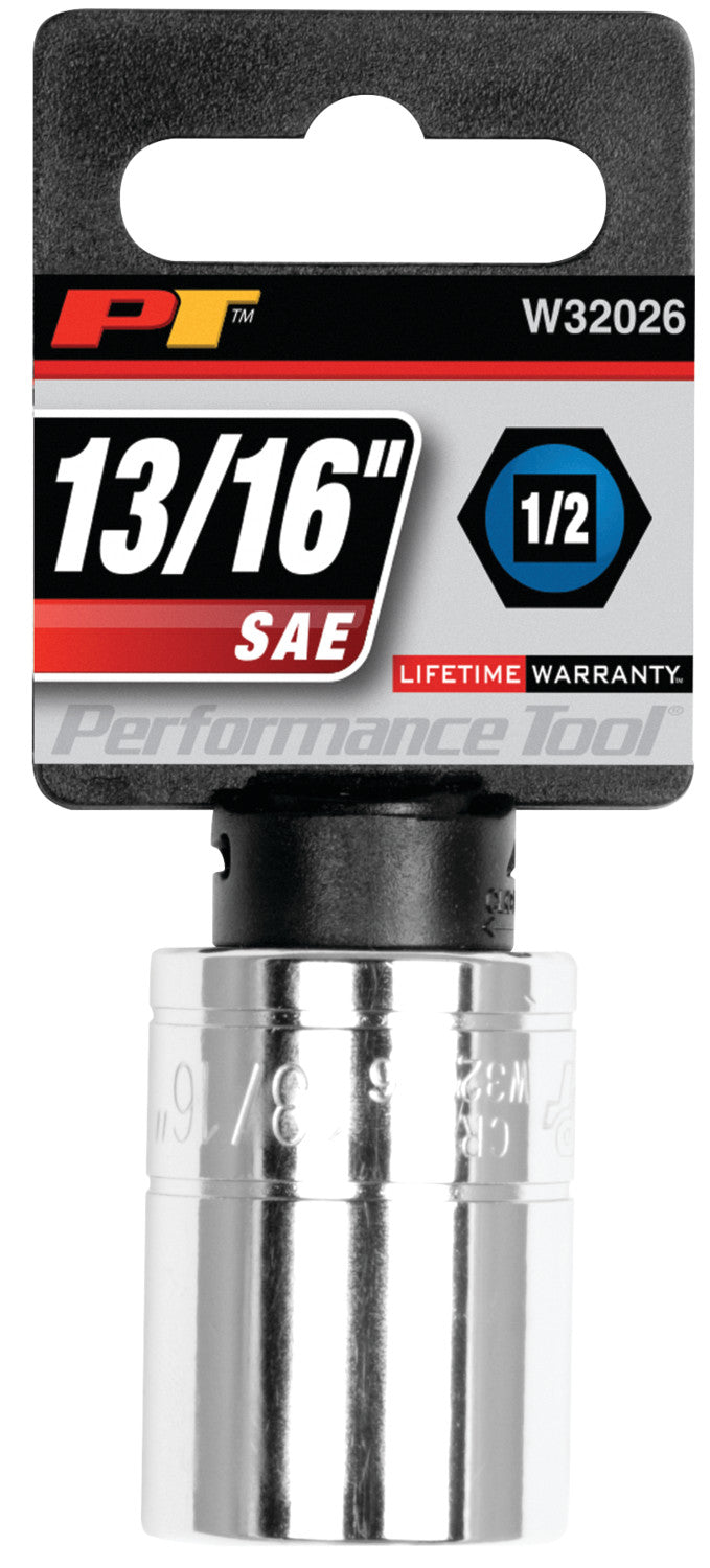 Performance Tool W32026 13/16-Inch Six-Point Socket