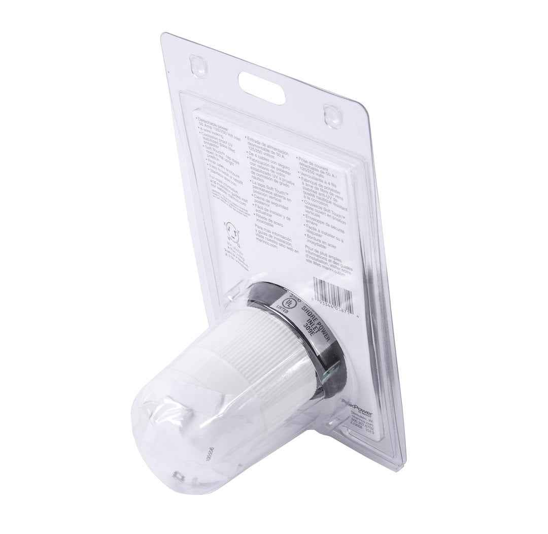 Marinco 6353ELRVBL Power Inlet Port - Black