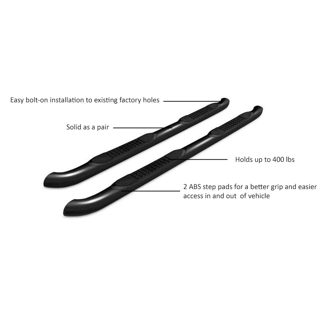 Black Horse Offroad With Surface Steps Round Nerf Bar 9JPCEA - image 3