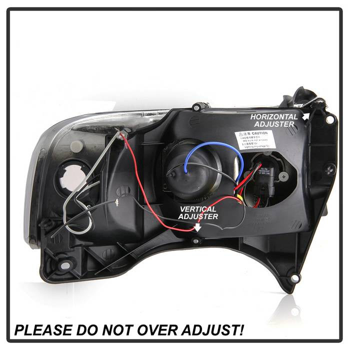 Spyder 5010087 Black Halo Halogen Headlight for 94-00 Ram