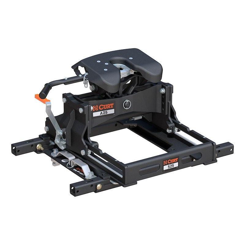 CURT 16057 A25 25K Enganche de quinta rueda con deslizador S25 – Sistema OEM Puck