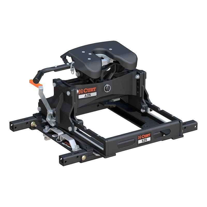 CURT 16057 A25 25K Fifth Wheel Hitch with S25 Slider – OEM Puck System