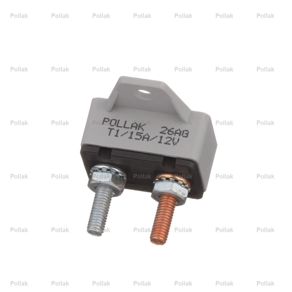 Pollak Type I 12 Volt 15 Amp Circuit Breaker (54215PLP)