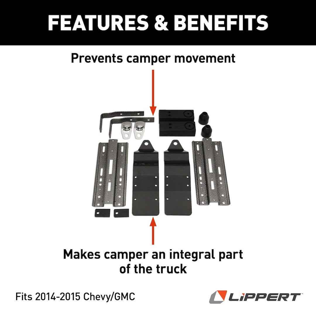 Lippert Components 350763 Camper Tie Down - Black/ Gray
