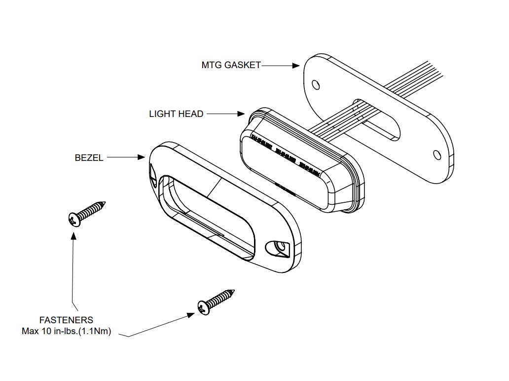 Ecco ED3704G Four-LED Directional Mini Warning Bar