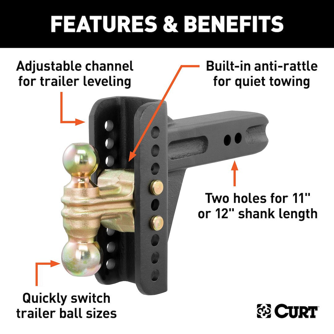 Curt 45902 Trailer Hitch Ball Mount - image 2