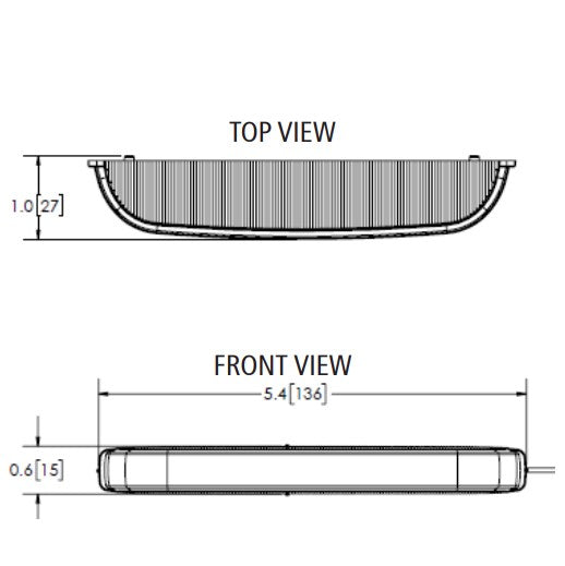 Ecco ED5051A Amber Grille-Mount LED Mini Warning Bar