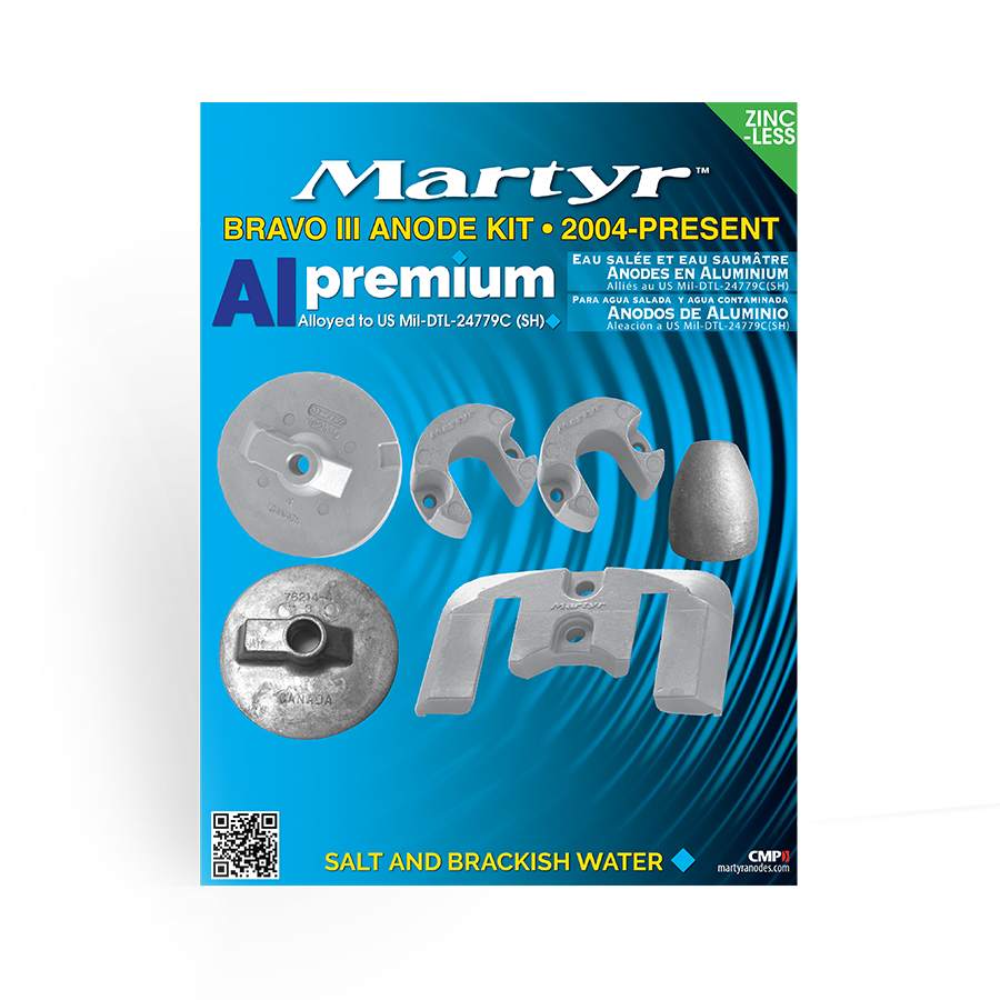 Martyr Anodes Cmbravo3kita Marine Anode Kit
