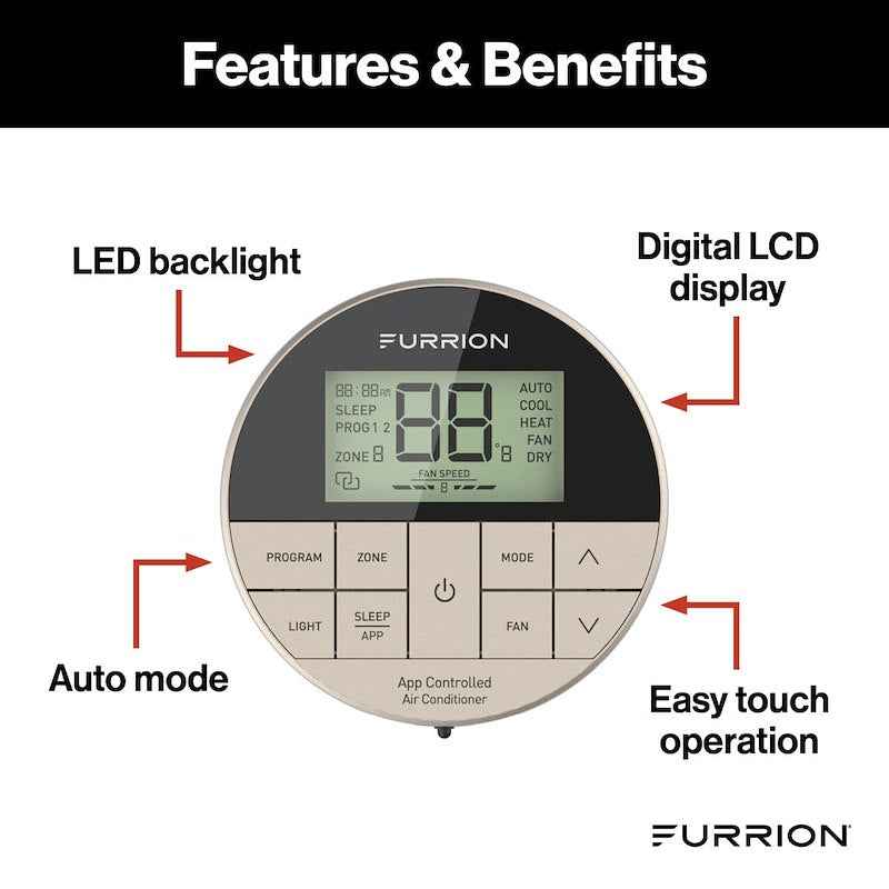 Furrion Chill Multi-Zone RV Wall Thermostat Bluetooth & App Control FACW12APZA