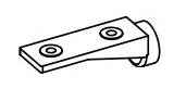 Norcold 50604 Fridge Evaporator Door Mounting Clip – Bottom Right