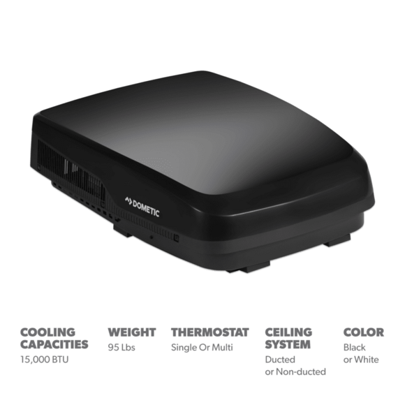 Dometic FreshJet 5 Rooftop RV Air Conditioner 15000 BTU Black FJX5557MBKCS