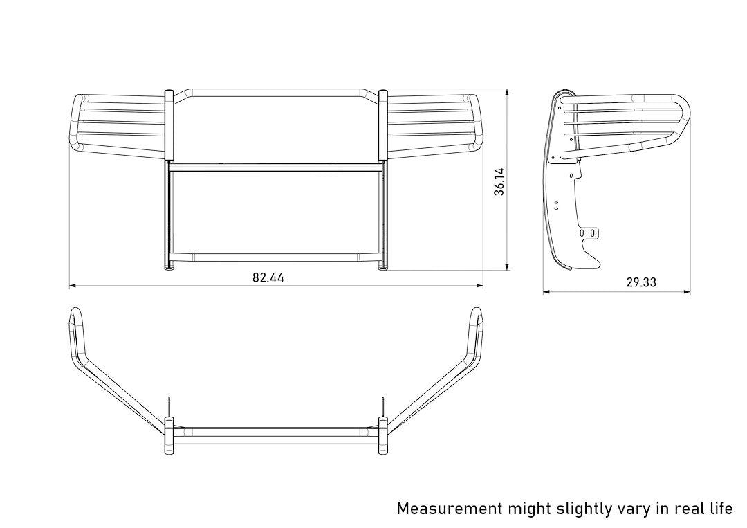 Black Horse Offroad Steel Grille Guard 17DG111MA - image 8