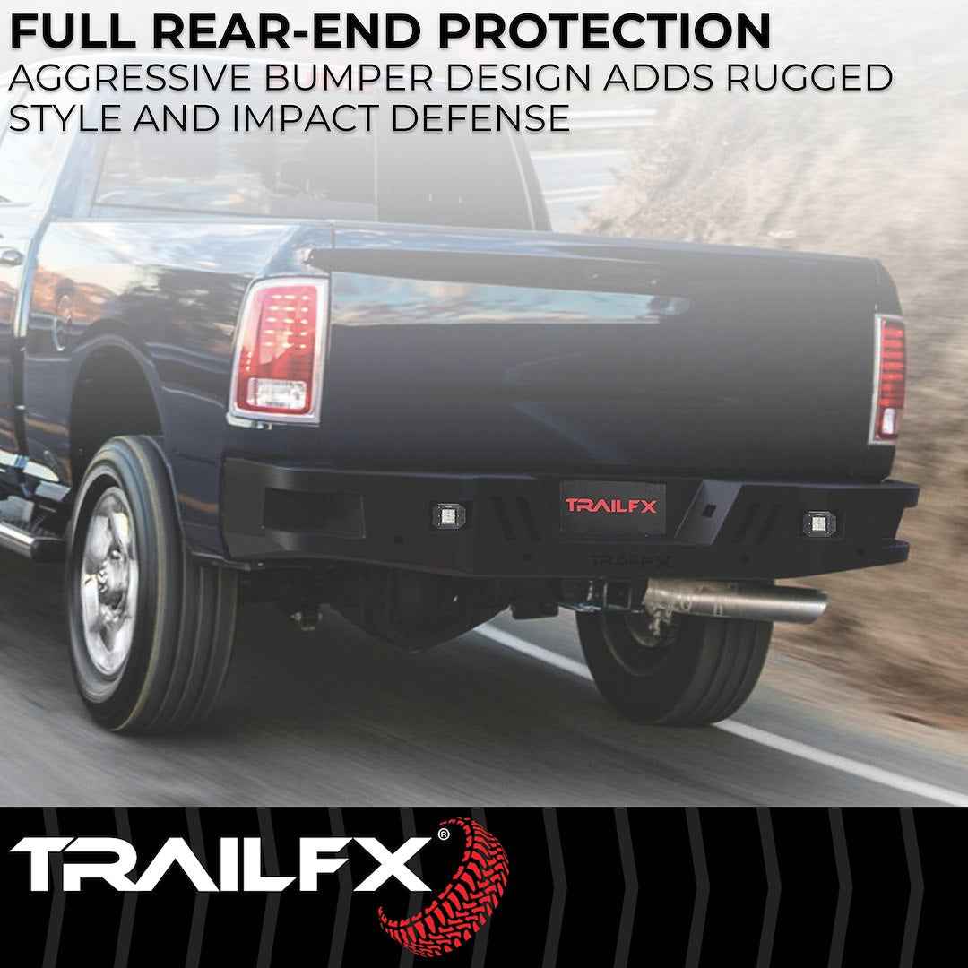 TrailFX RLDB004TI Rear Steel Bumper - Black