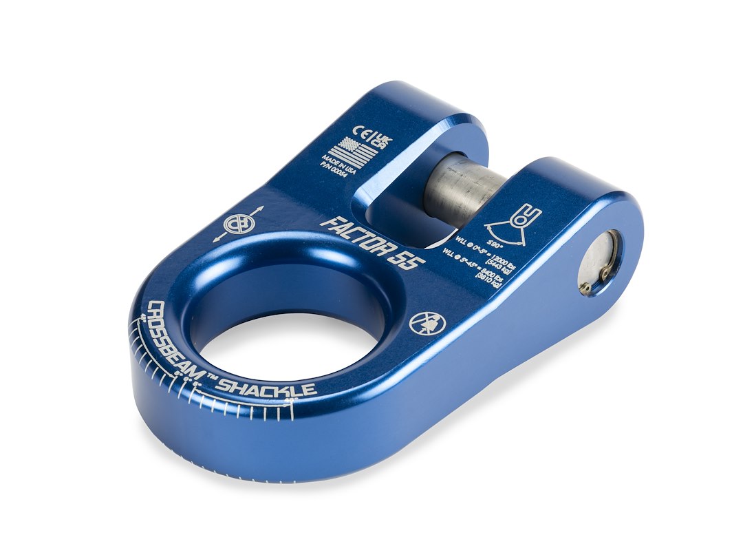 Factor 55 00054-02 Blue Crossbeam Winch Shackle
