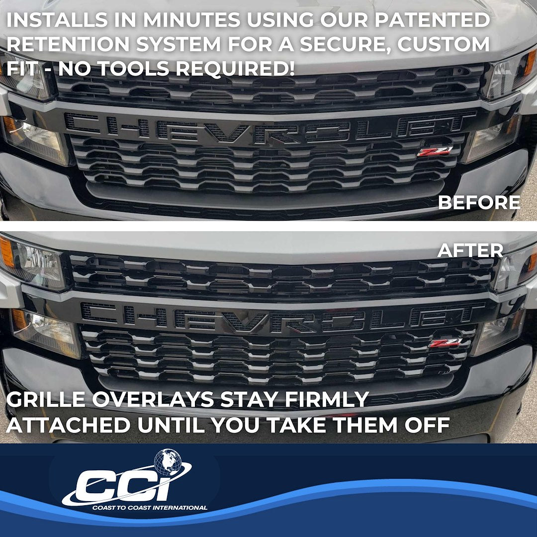 Coast To Coast GI167BLK Black Silverado Six-Bar Overlay - image 4