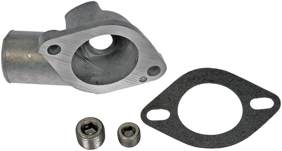 Dorman 9022009 15-Degree Silver Metal Thermostat Housing - image 1